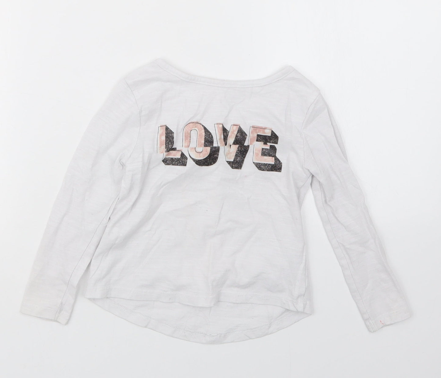 TU Girls White   Basic T-Shirt Size 3 Years