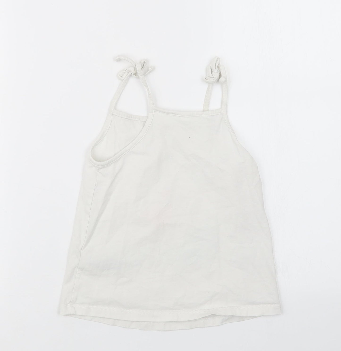 Marks and Spencer Girls White   Basic Tank Size 5-6 Years