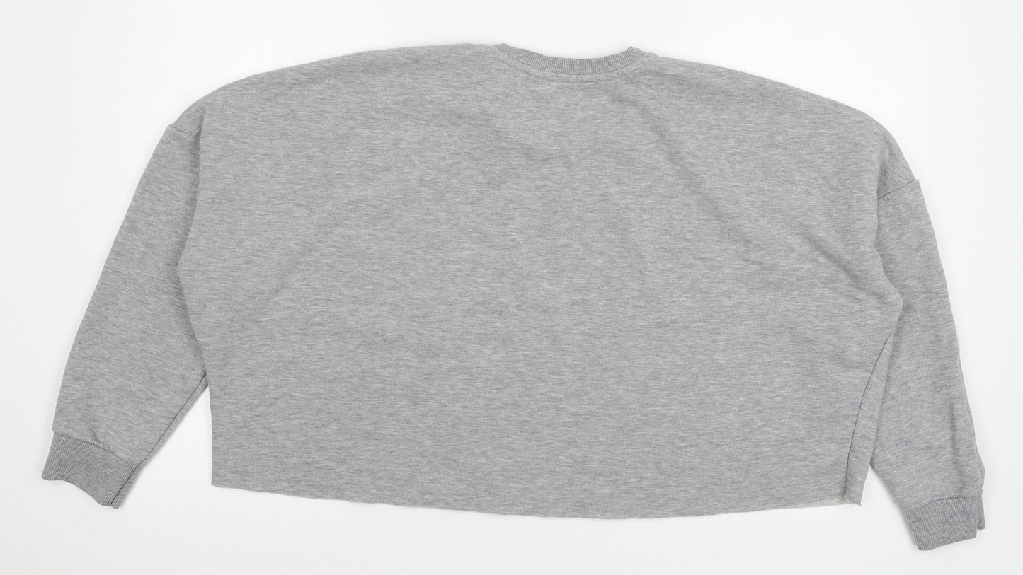 Primark Womens Grey  Jersey Pullover Sweatshirt Size 14
