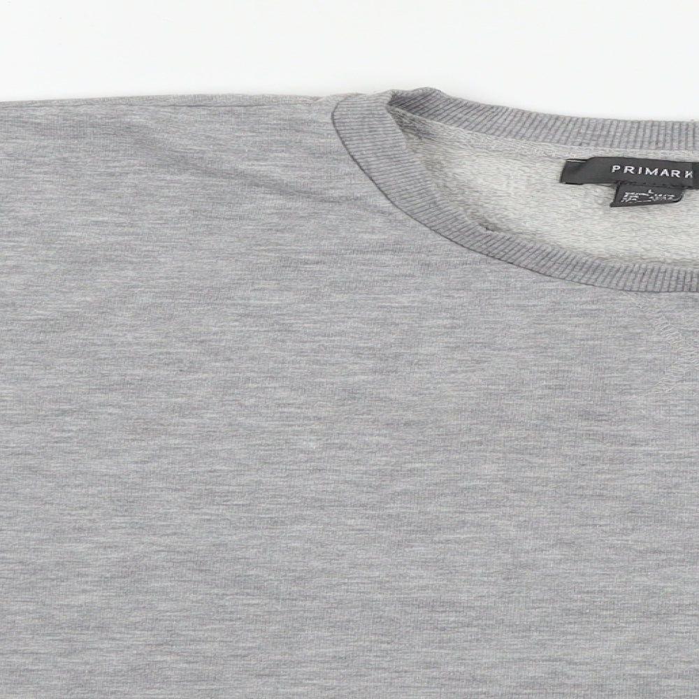 Primark Womens Grey  Jersey Pullover Sweatshirt Size 14