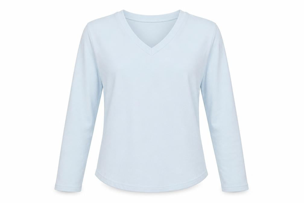 George Womens Blue Solid Fleece Top Pyjama Top Size M