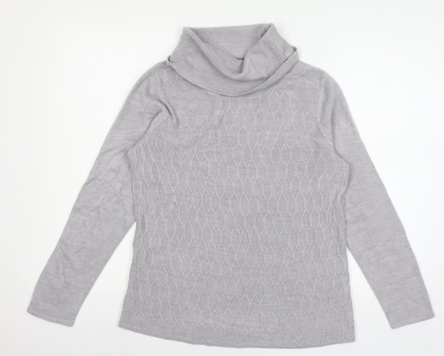 Bonmar Womens Grey  Knit Pullover Jumper Size 12