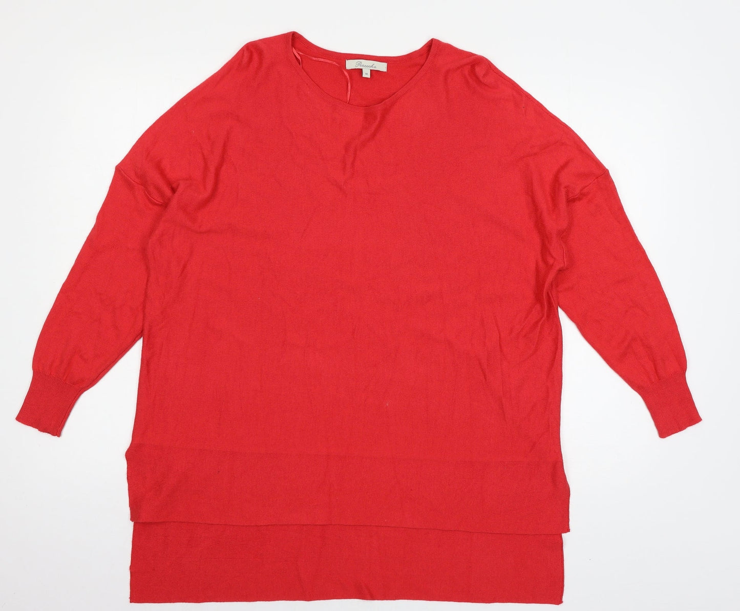 Peacocks Womens Red  Knit Pullover Jumper Size M