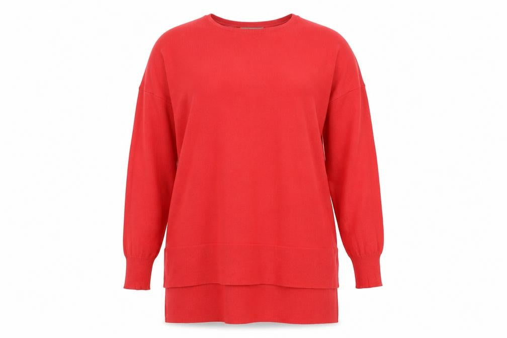 Peacocks Womens Red  Knit Pullover Jumper Size M