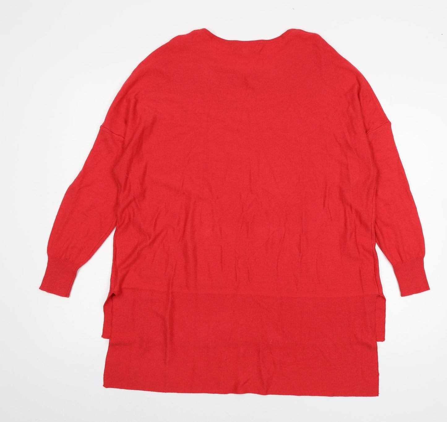 Peacocks Womens Red  Knit Pullover Jumper Size M