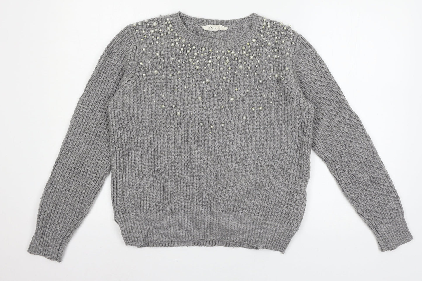 Nine Womens Grey  Knit Pullover Jumper Size 8