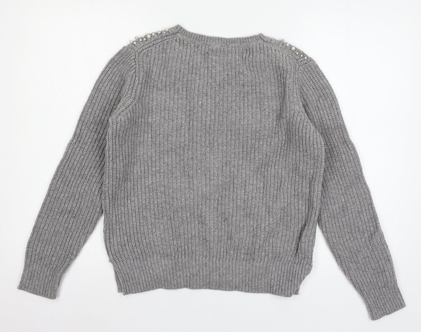 Nine Womens Grey  Knit Pullover Jumper Size 8