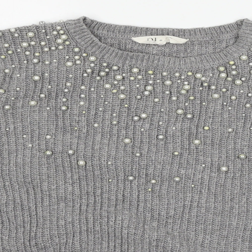 Nine Womens Grey  Knit Pullover Jumper Size 8