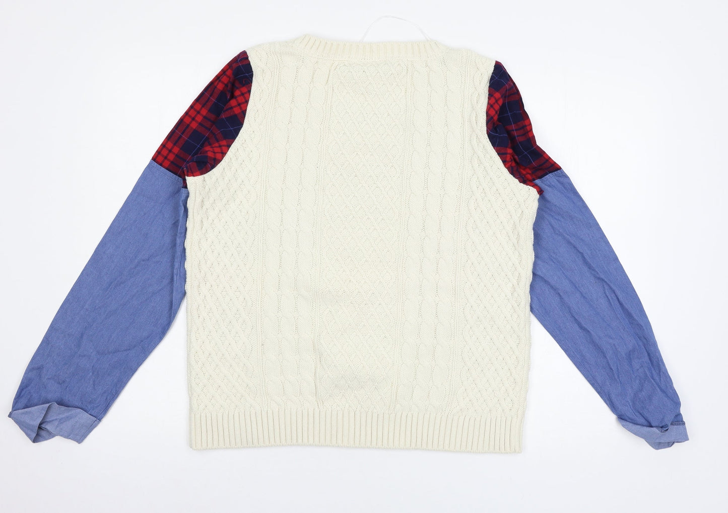Noisy may Womens Ivory  Knit Pullover Jumper Size 8