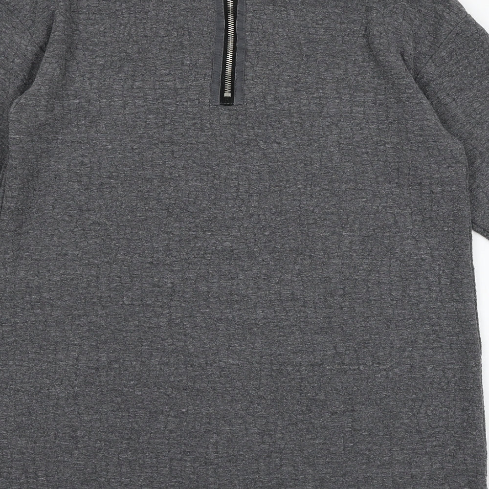 Topshop Womens Grey  Knit Pullover Jumper Size 10