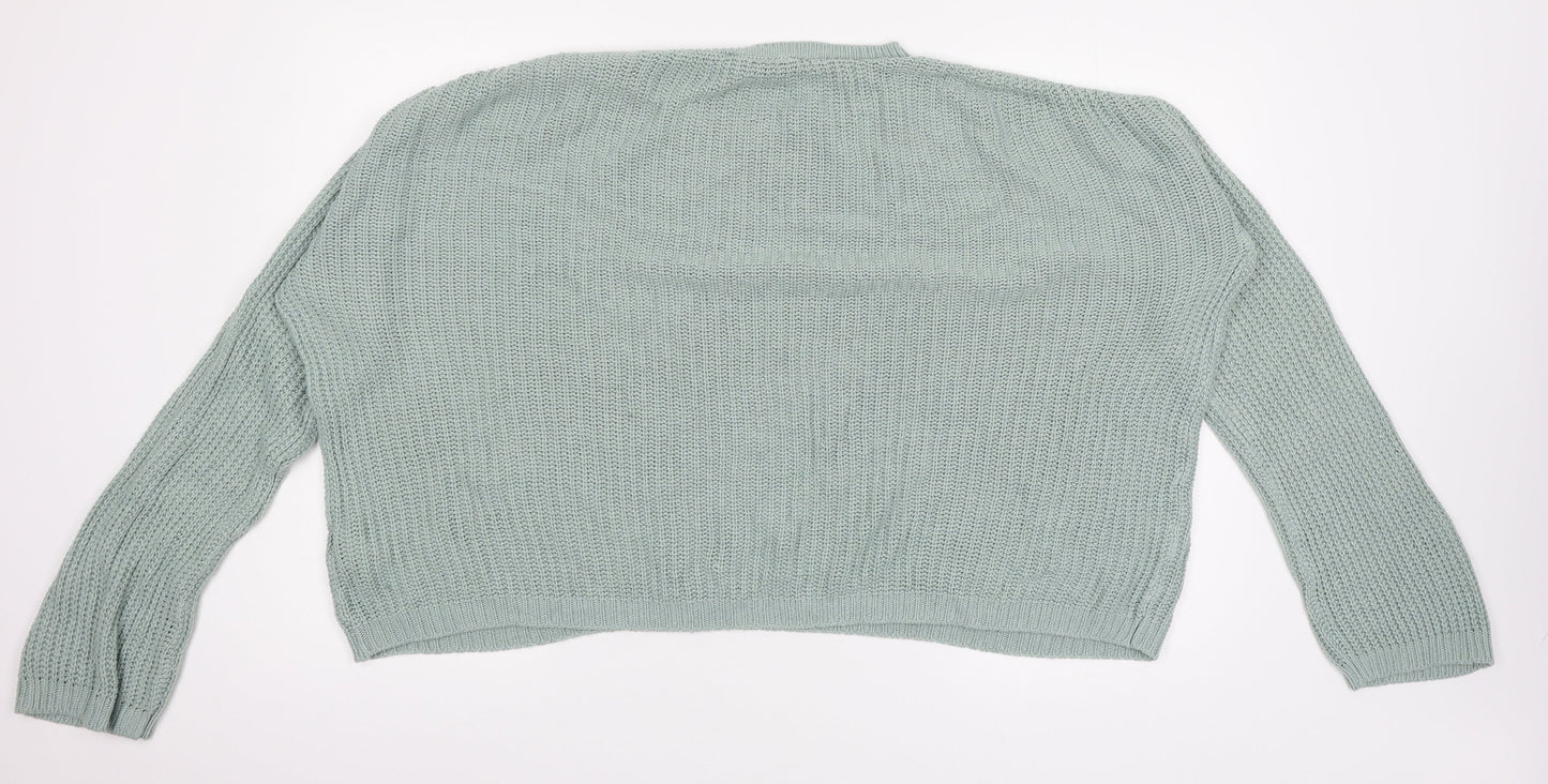 Peacocks Womens Green  Knit Pullover Jumper Size XL