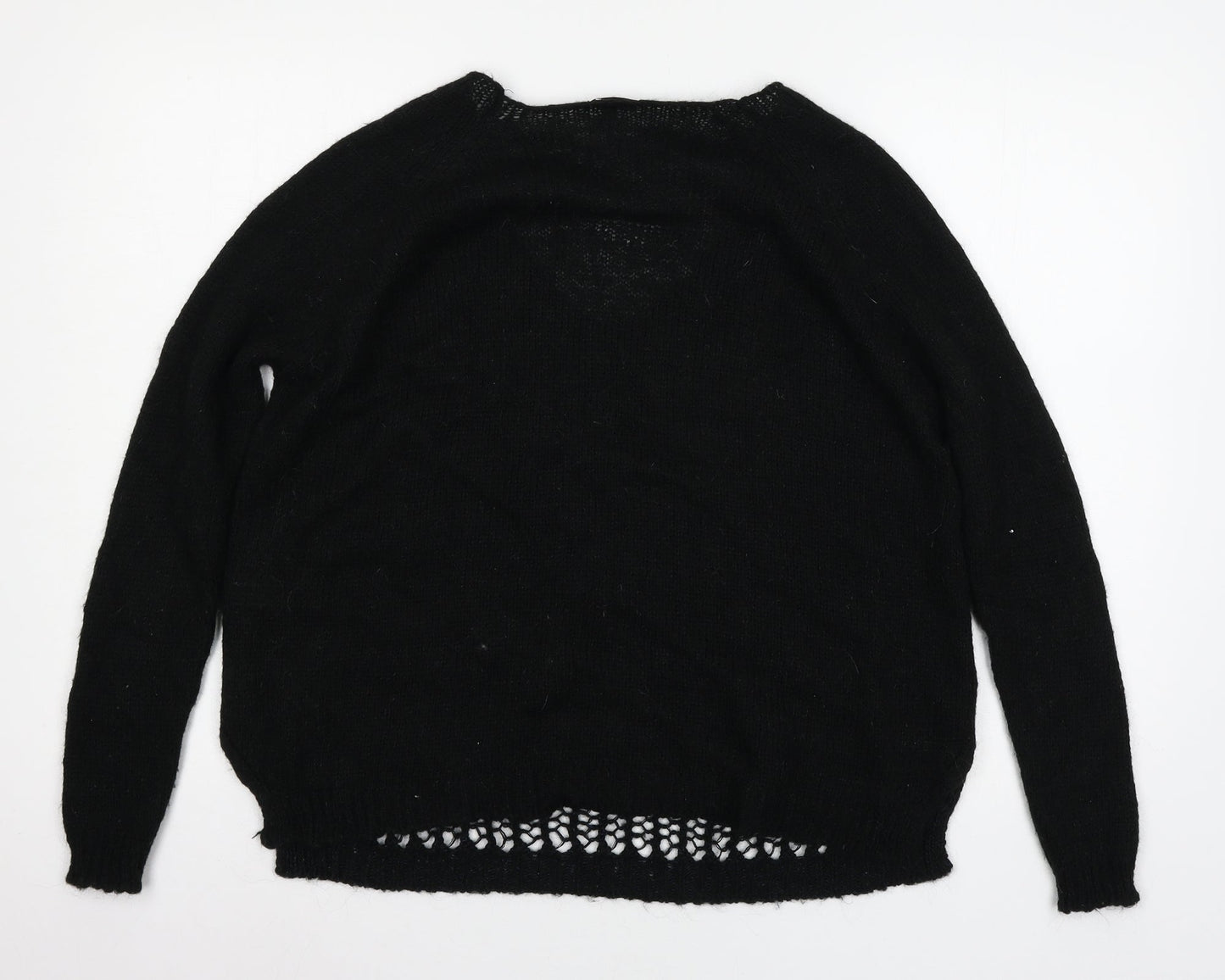 River Island Womens Black  Knit Pullover Jumper Size 8