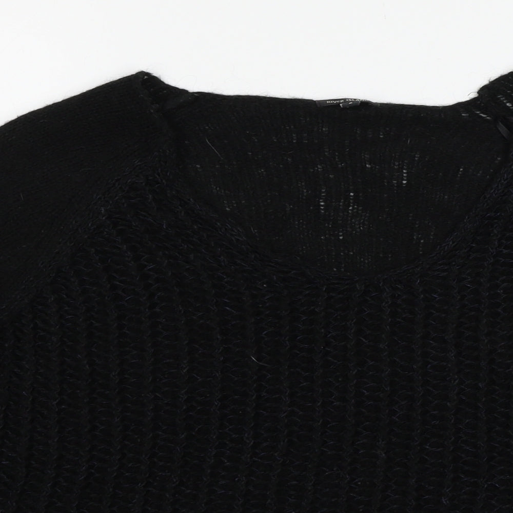 River Island Womens Black  Knit Pullover Jumper Size 8
