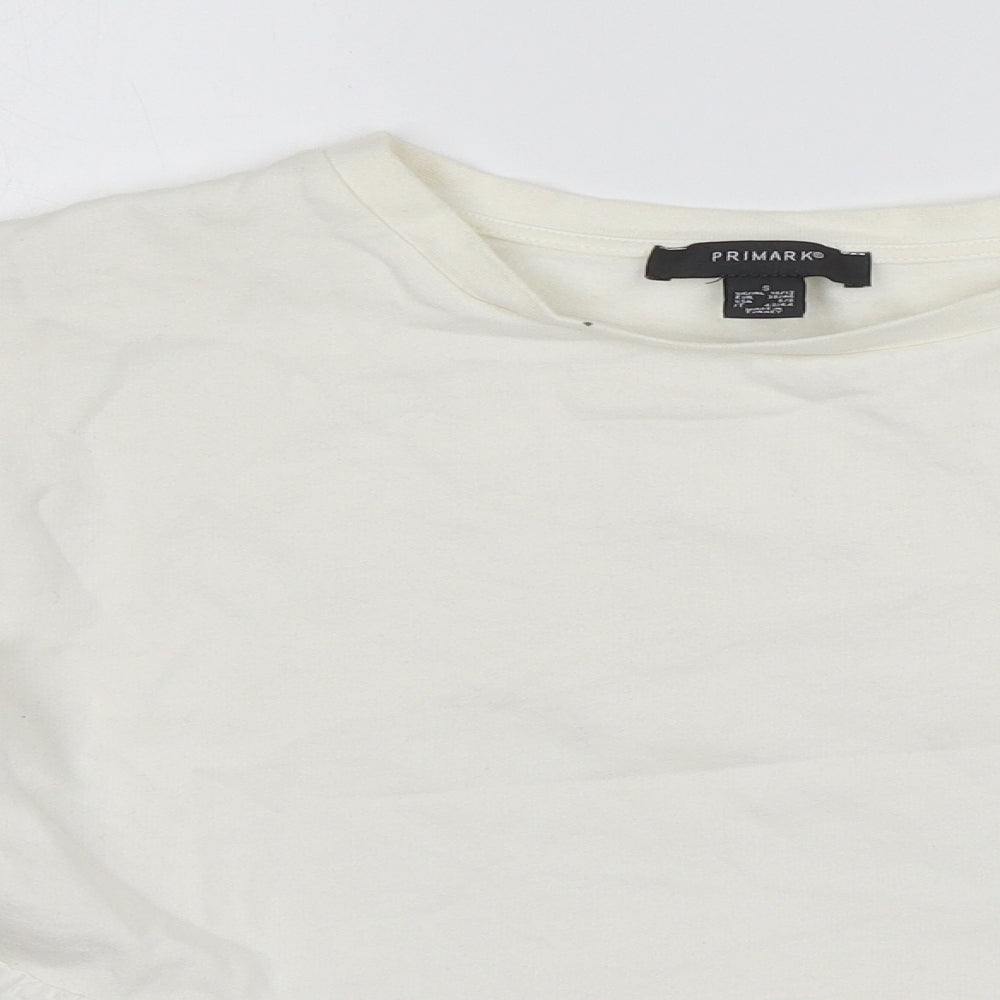 Primark Womens Ivory  Jersey Pullover Sweatshirt Size 10