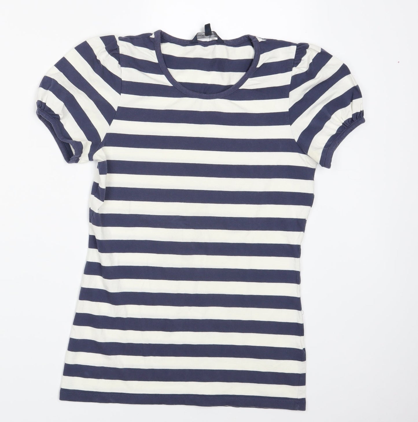 Dorothy Perkins Womens Blue Striped  Basic T-Shirt Size M