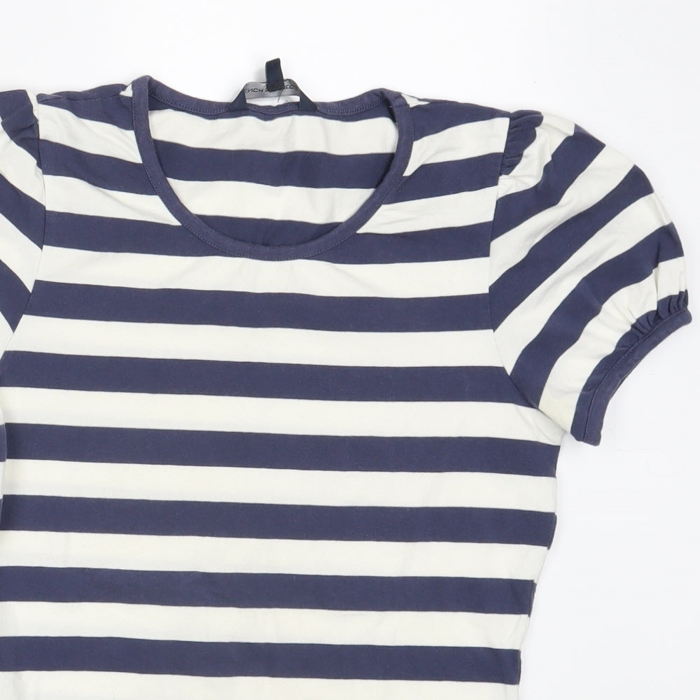Dorothy Perkins Womens Blue Striped  Basic T-Shirt Size M