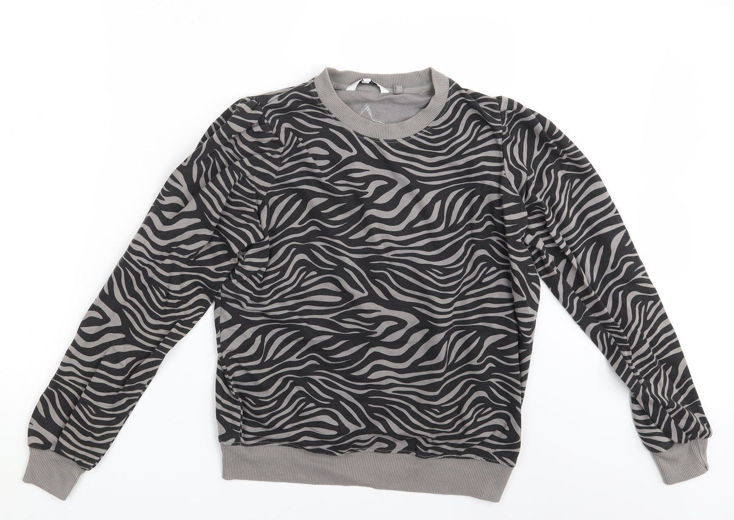 NEXT Womens Black Geometric  Pullover Jumper Size 6