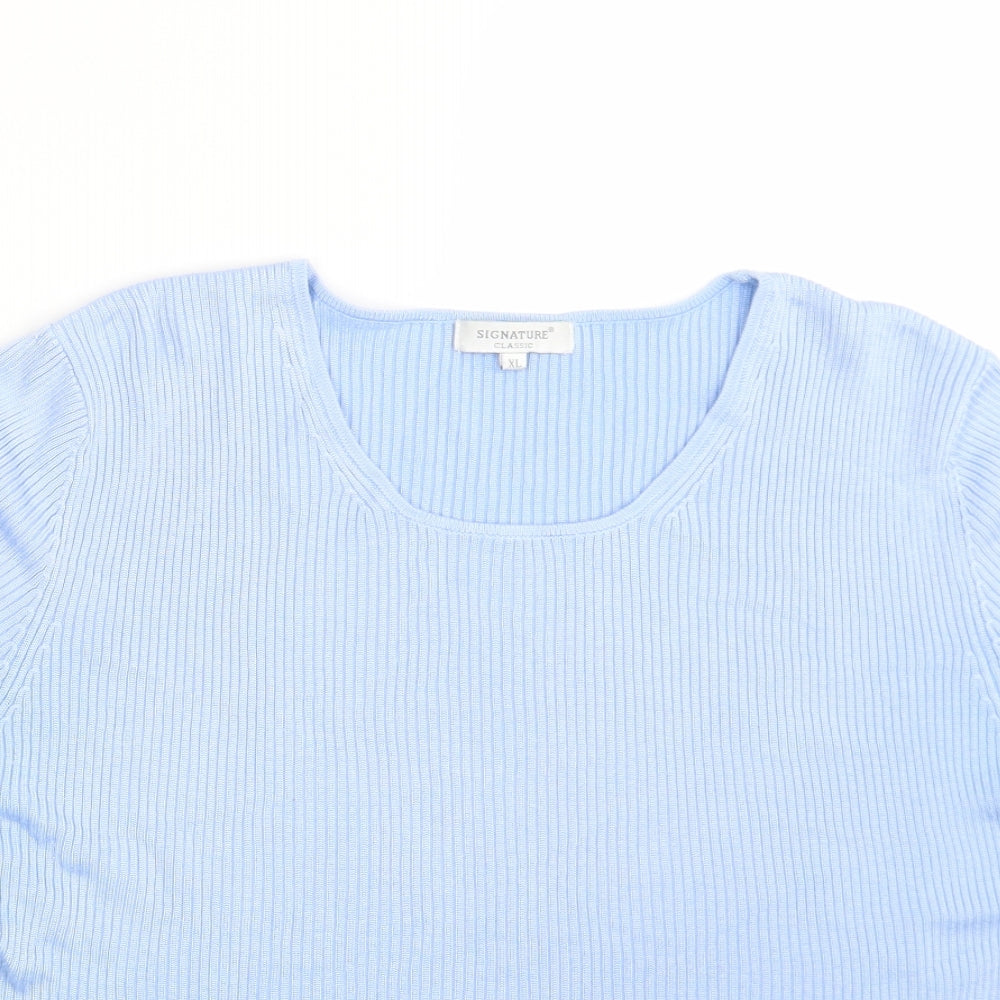 Signature Womens Blue   Pullover Jumper Size XL
