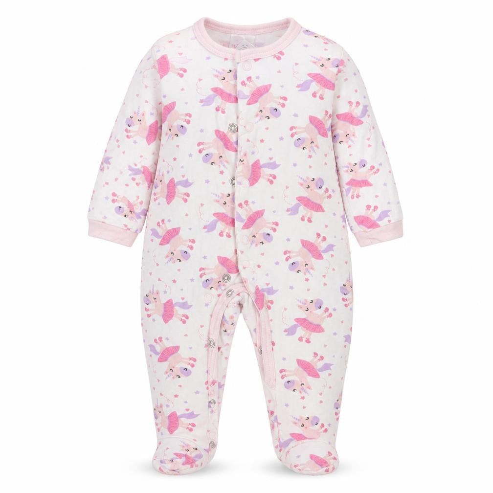 Unicorn Girls White Animal Print  Romper One-Piece Size 3-6 Months  - Unicorn
