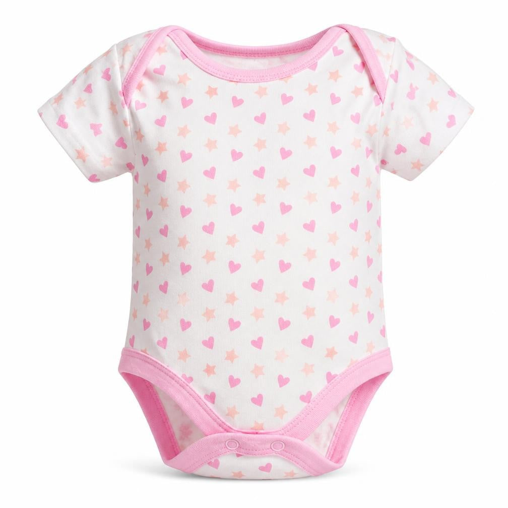 Front view of I Love my Unicorn girls’ white polka dot basic t-shirt, size 6-9, months
