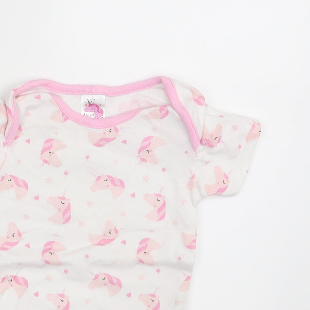 I Love my Unicorn Girls White Animal Print  Romper One-Piece Size 6-9 Months