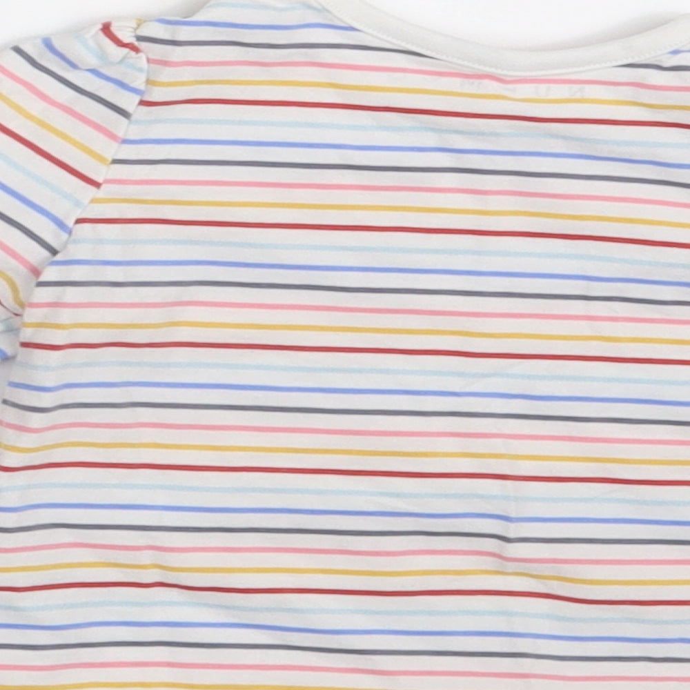 Nutmeg Girls Multicoloured Striped  Basic T-Shirt Size 3-6 Months  - Kind is cool