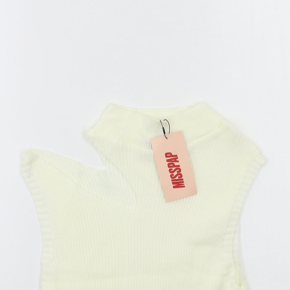 Misspap Womens White   Pullover Jumper Size 10