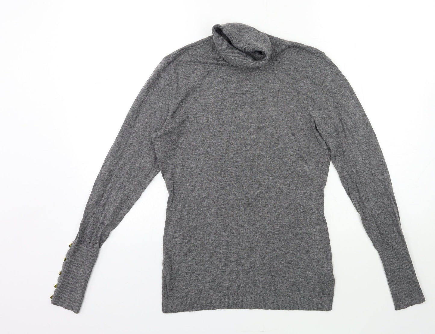 H&M Womens Grey  Knit Pullover Jumper Size S