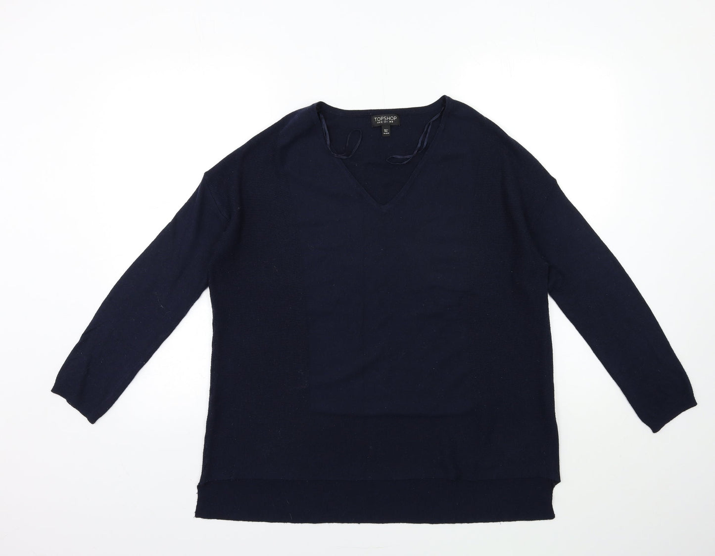 Topshop Womens Blue  Knit Pullover Jumper Size 8