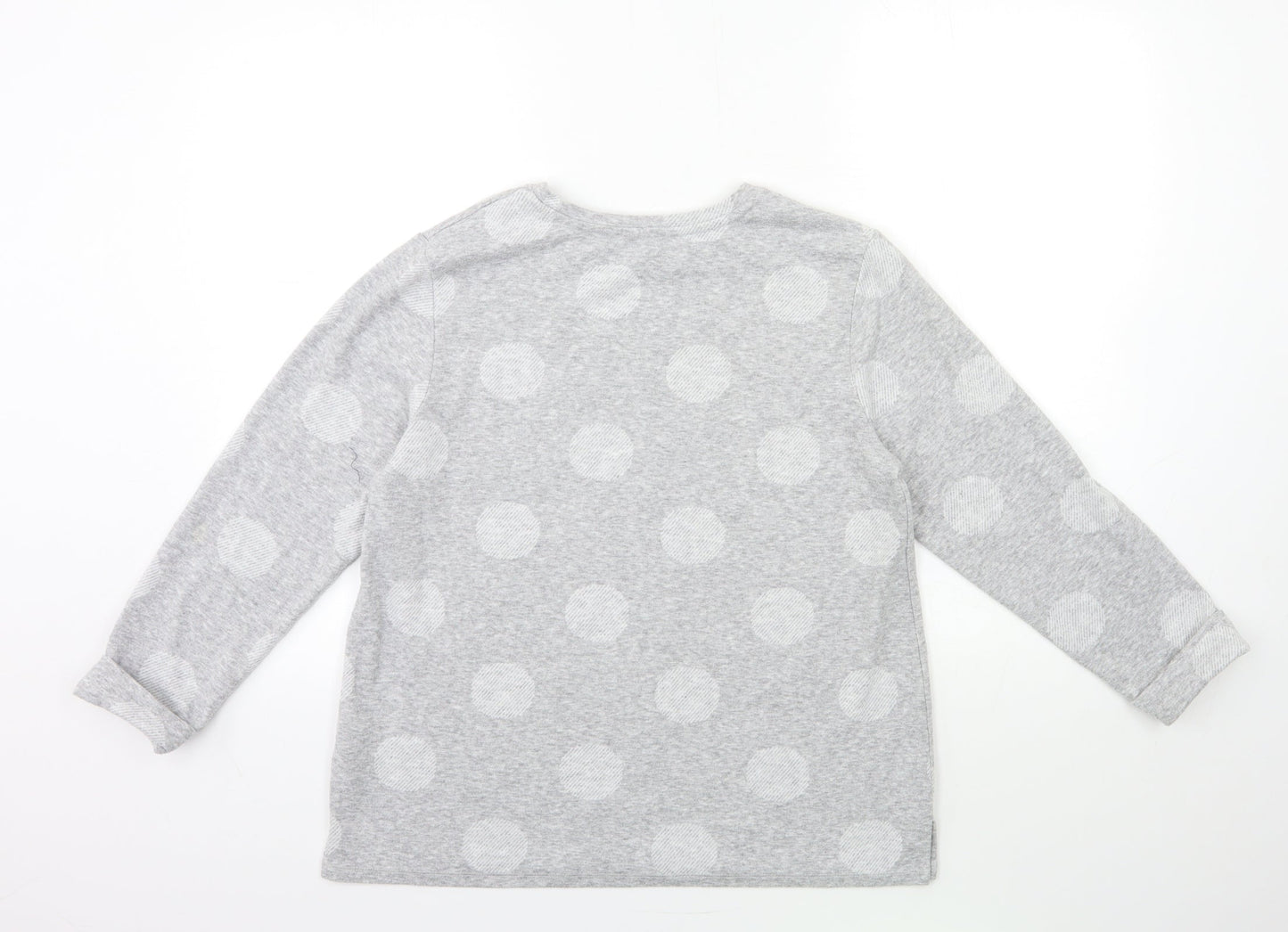 Marks and Spencer Womens Grey Polka Dot Knit Pullover Jumper Size 14