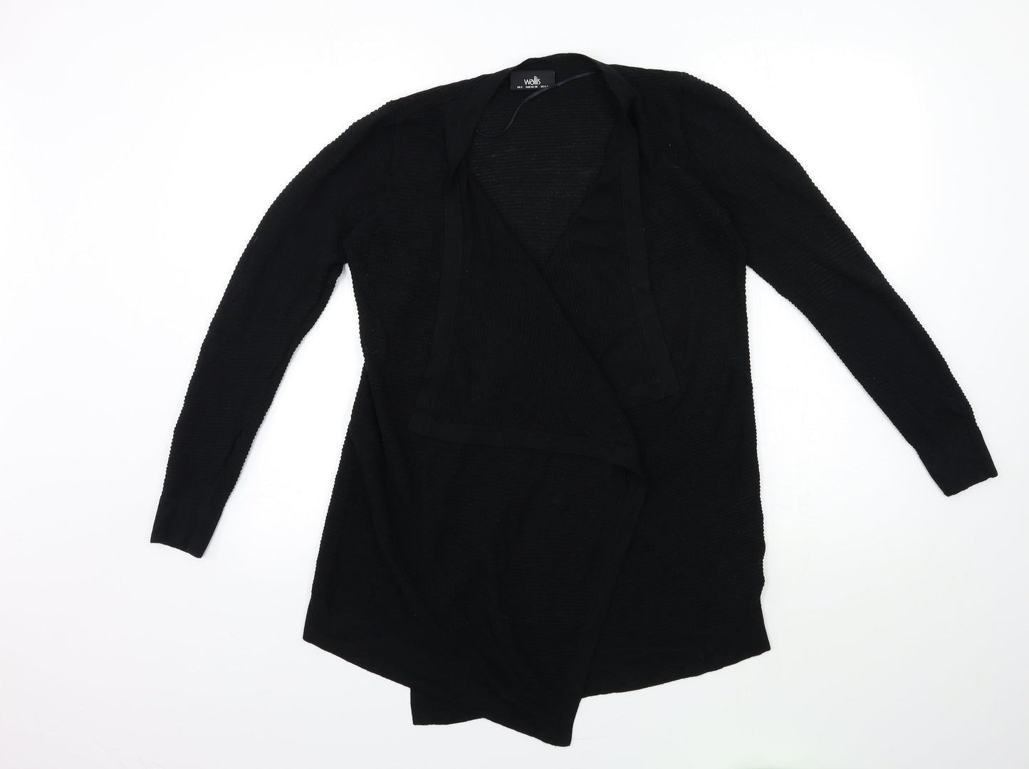 Wallis Womens Black  Knit Cardigan Jumper Size S