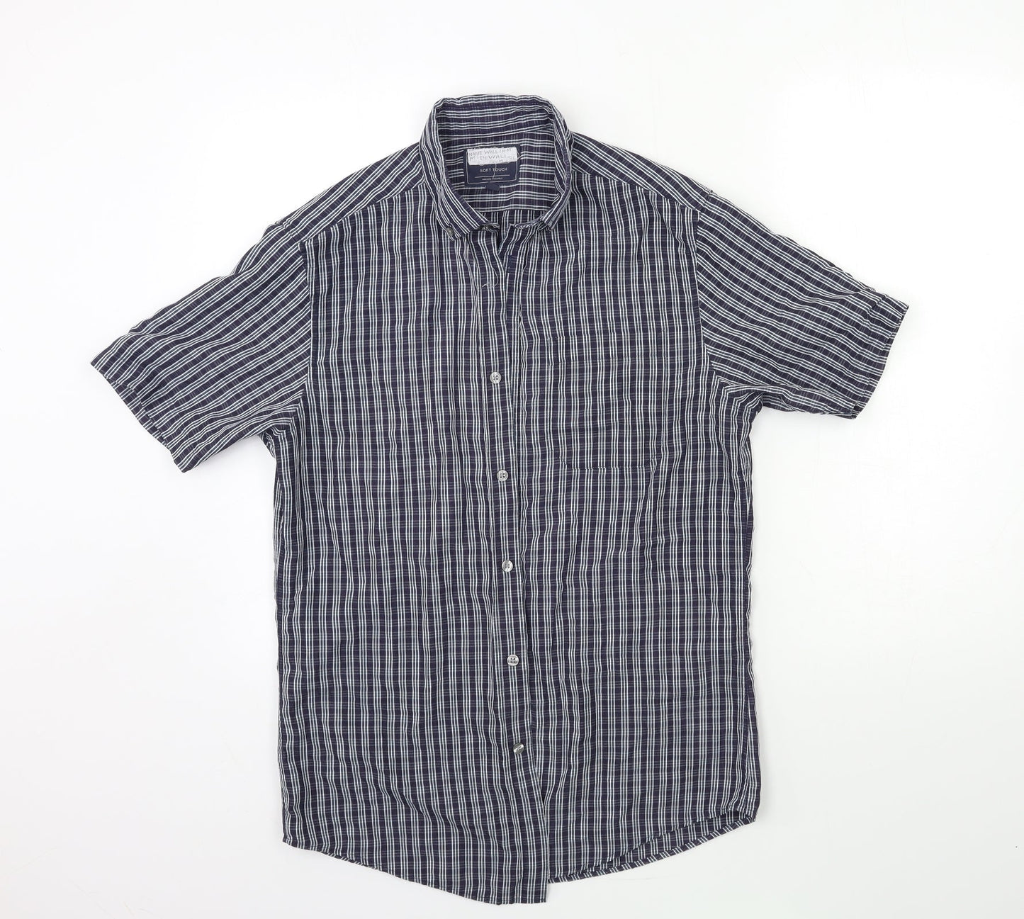 BHS Mens Blue Striped   Dress Shirt Size S