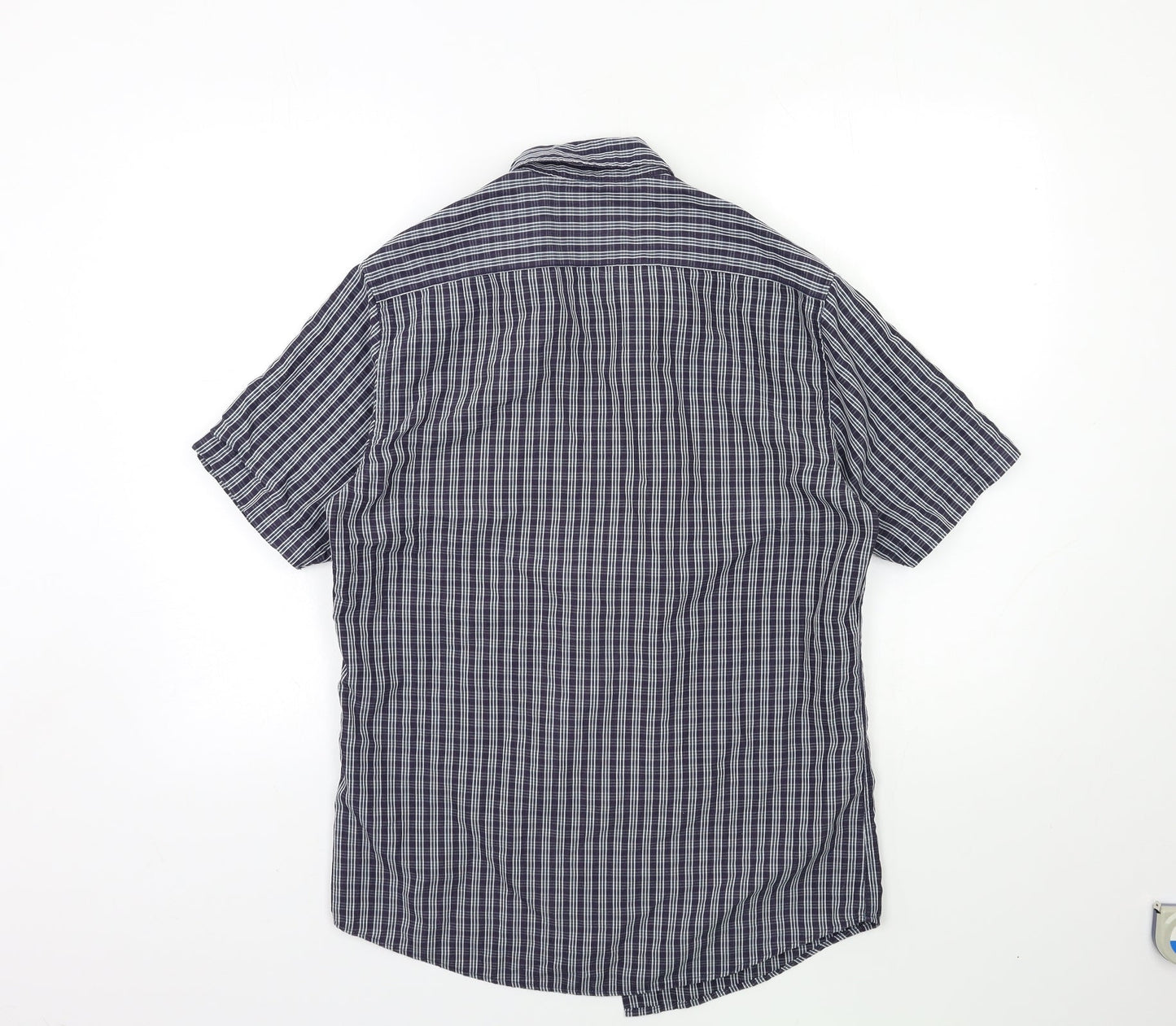 BHS Mens Blue Striped   Dress Shirt Size S