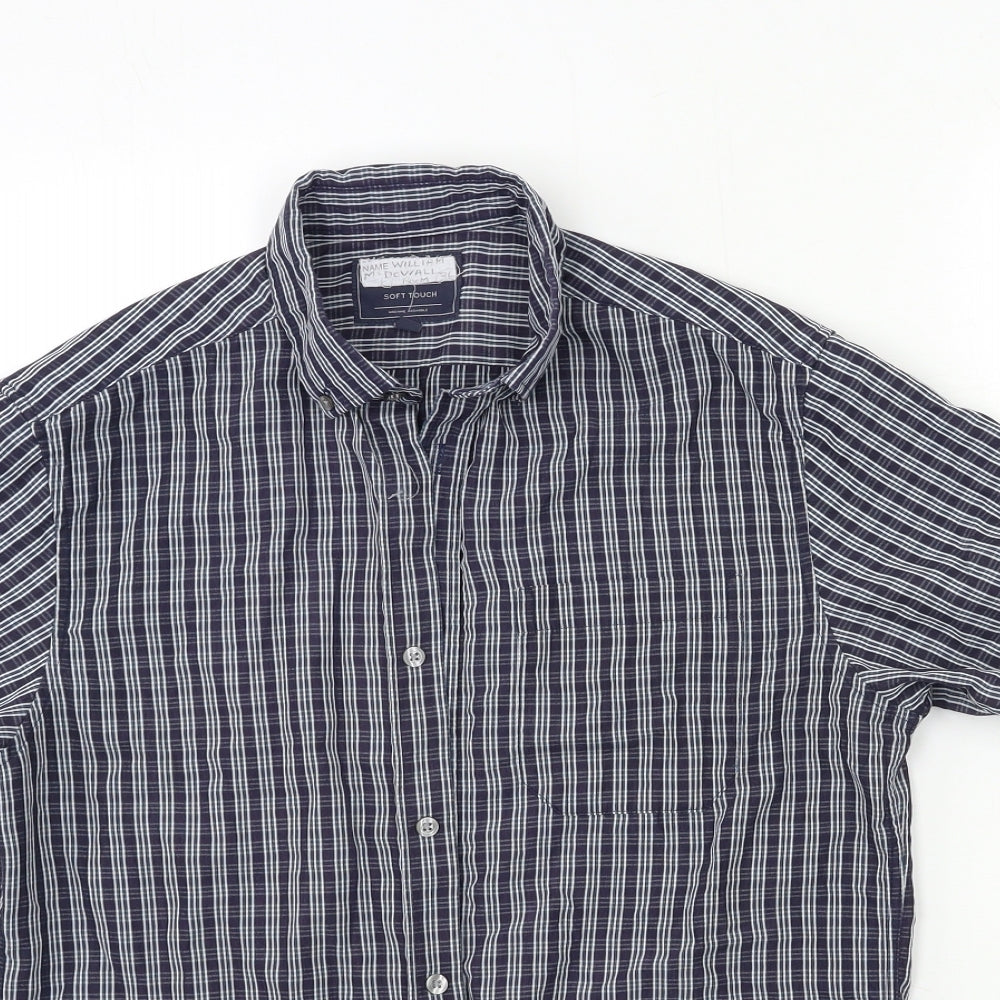 BHS Mens Blue Striped   Dress Shirt Size S