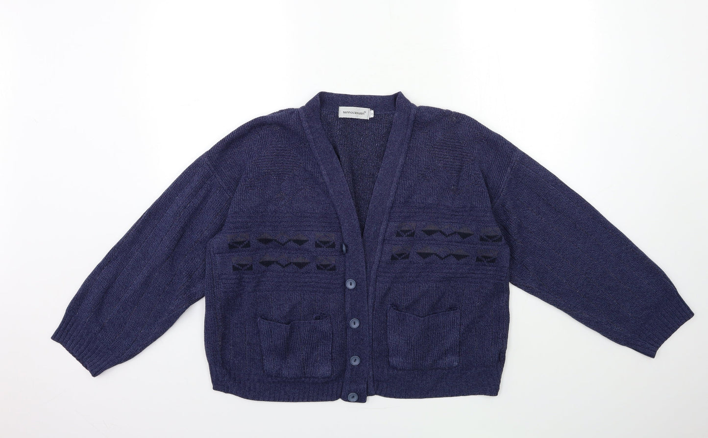 BONNOCKBURN Womens Blue  Knit Cardigan Jumper Size S
