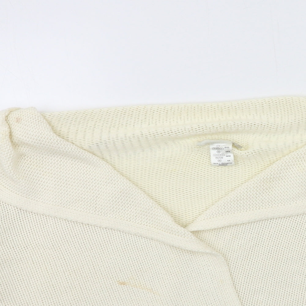 Preworn Womens Beige  Knit Cardigan Jumper Size 10