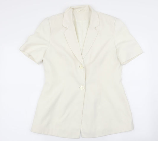 Wrap & Weft Womens Ivory   Jacket Blazer Size 14