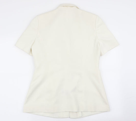 Wrap & Weft Womens Ivory   Jacket Blazer Size 14