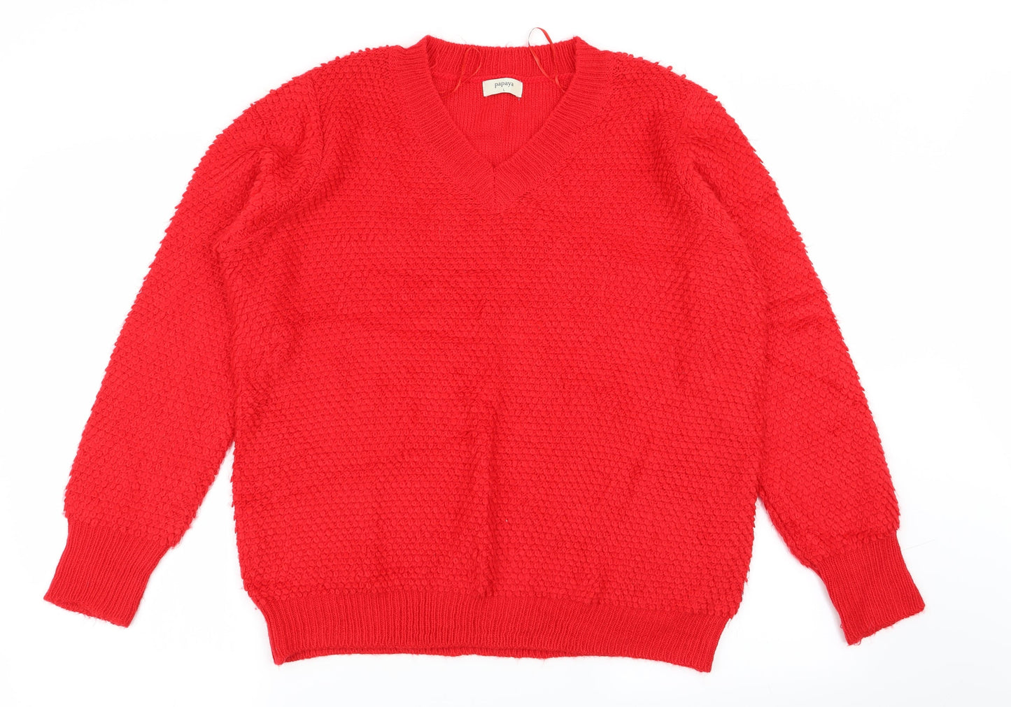 Papaya Womens Red   Pullover Jumper Size L