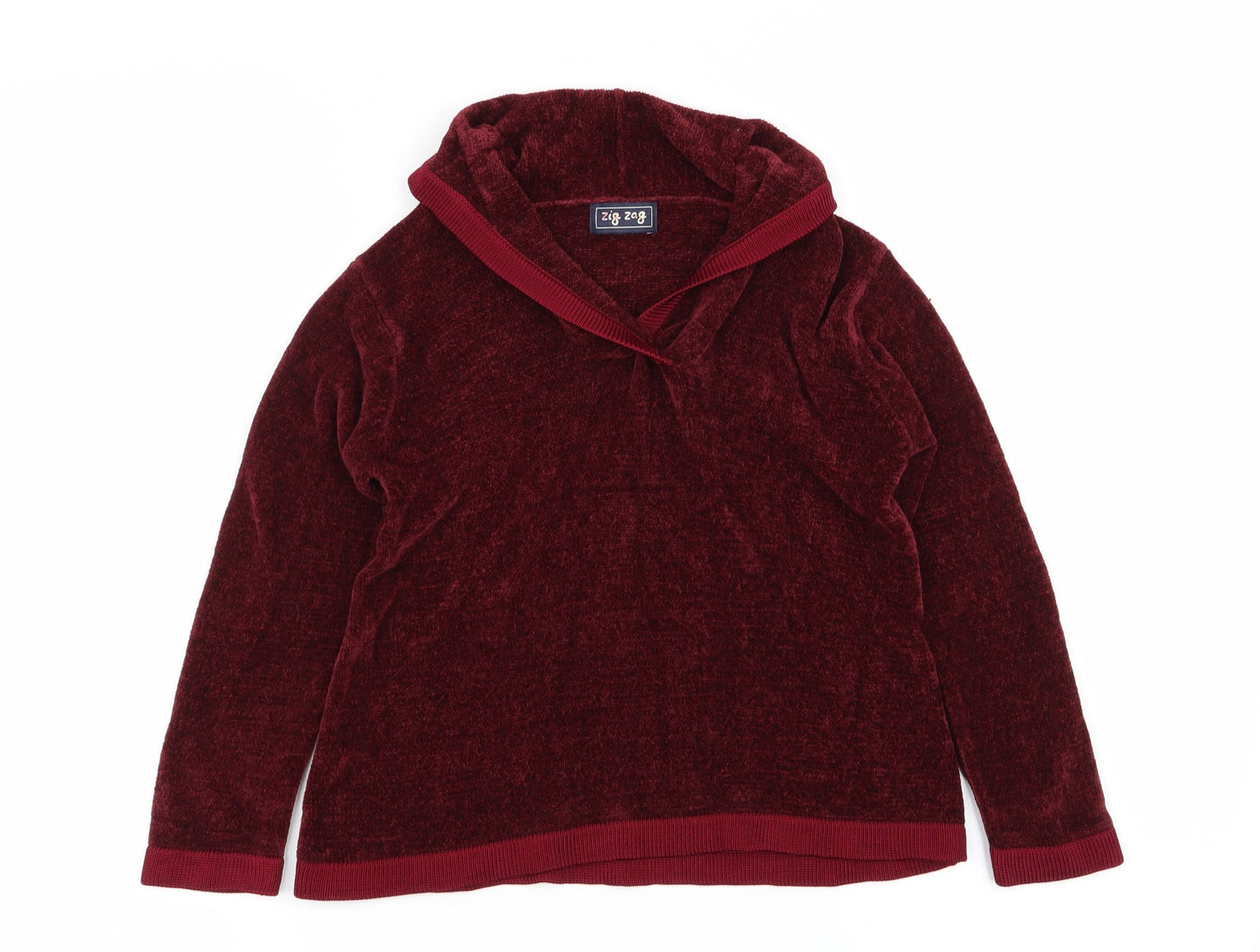 zig zag Girls Red   Pullover Jumper Size 2-3 Years