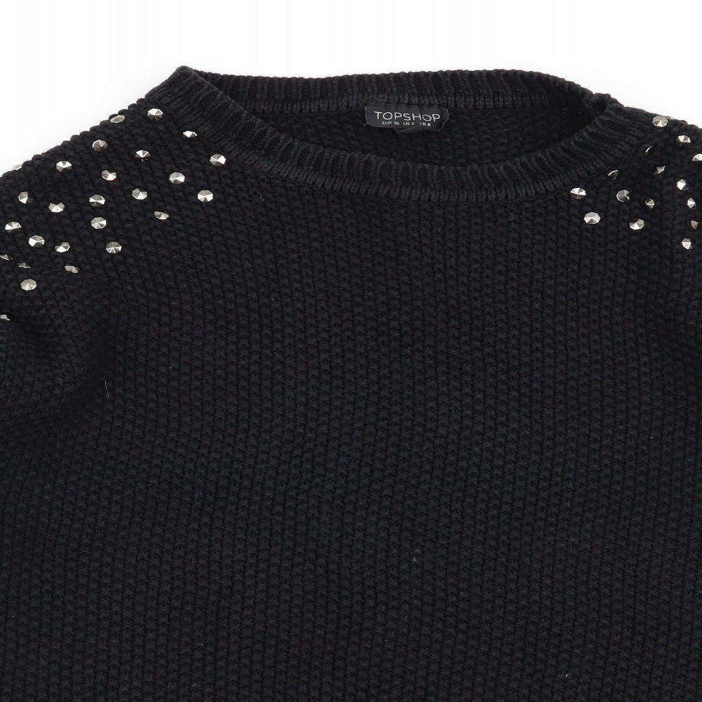 Topshop Womens Black   Pullover Jumper Size 8