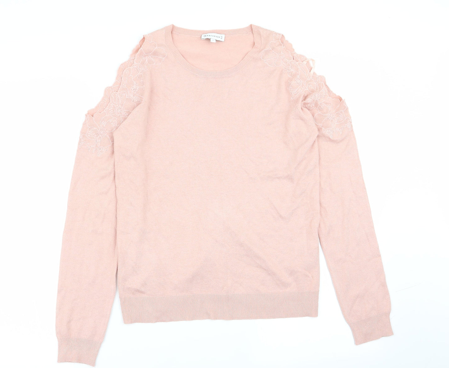 Warehouse Womens Pink Floral  Pullover Jumper Size 12