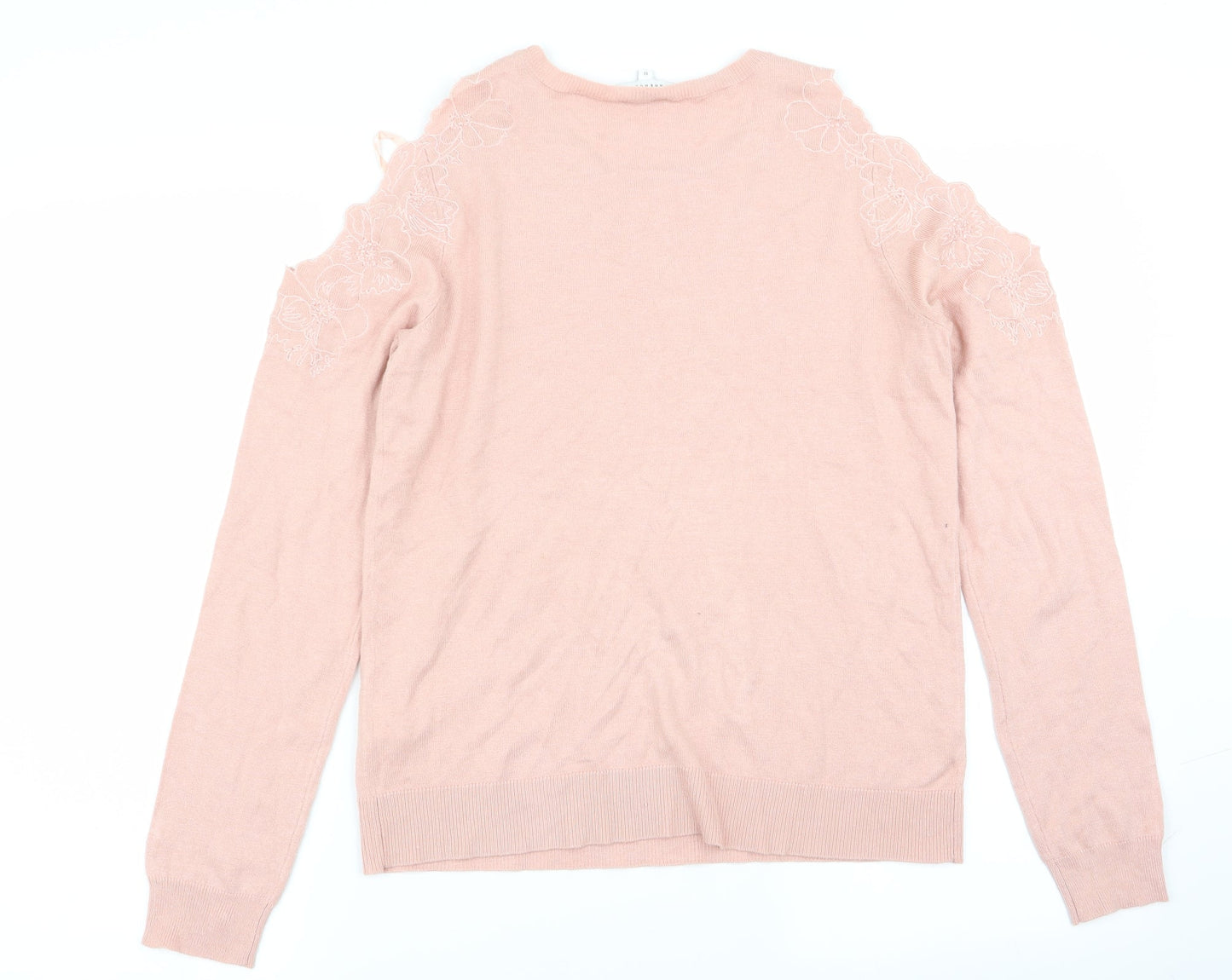 Warehouse Womens Pink Floral  Pullover Jumper Size 12