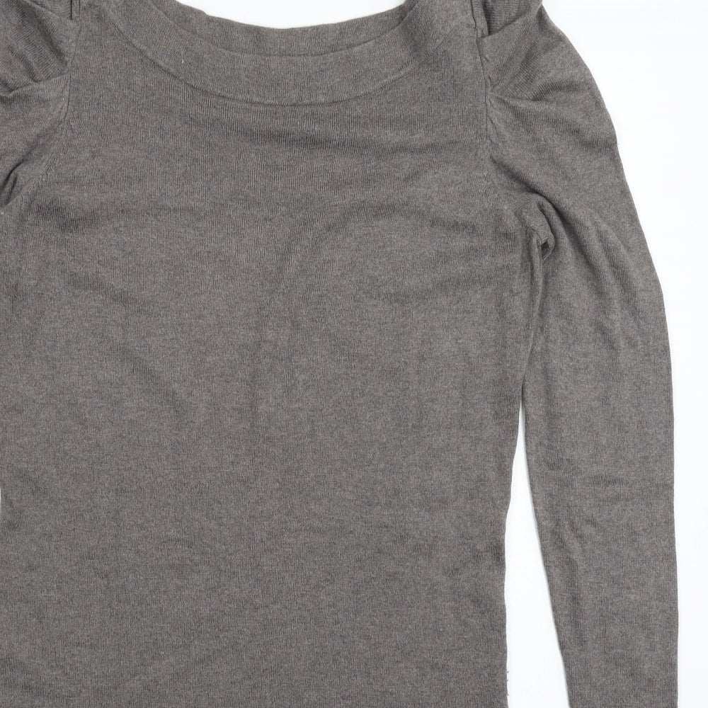 Warehouse Womens Grey  Knit Pullover Jumper Size 14