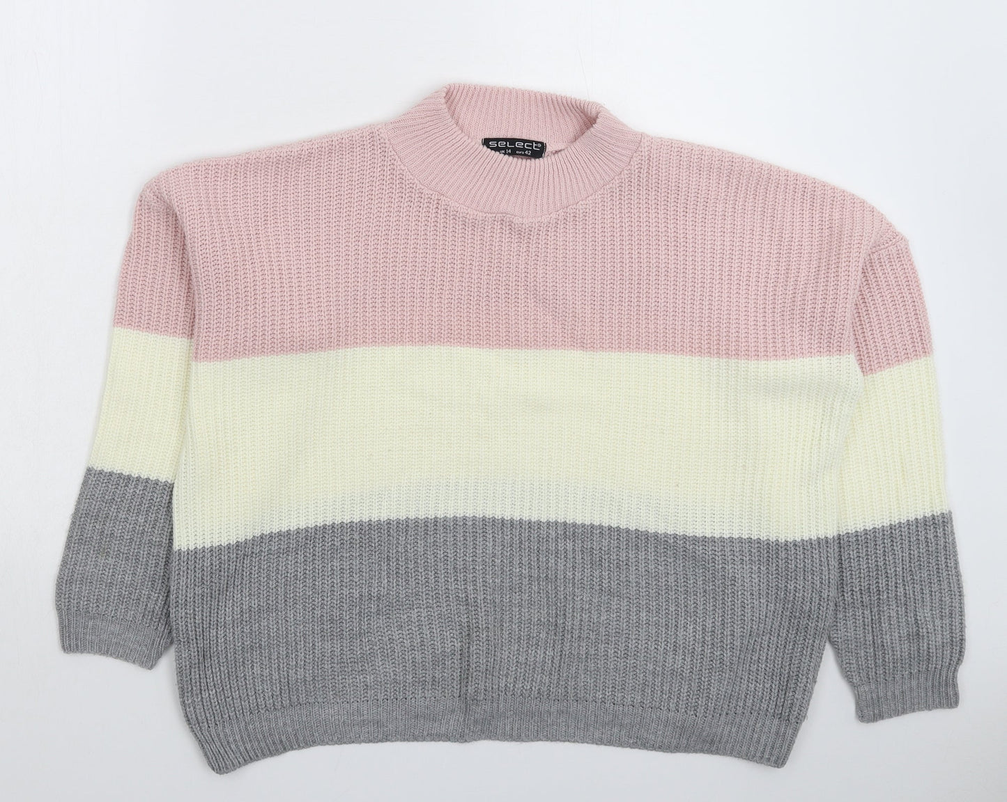 Select Womens Multicoloured  Knit Pullover Jumper Size 14