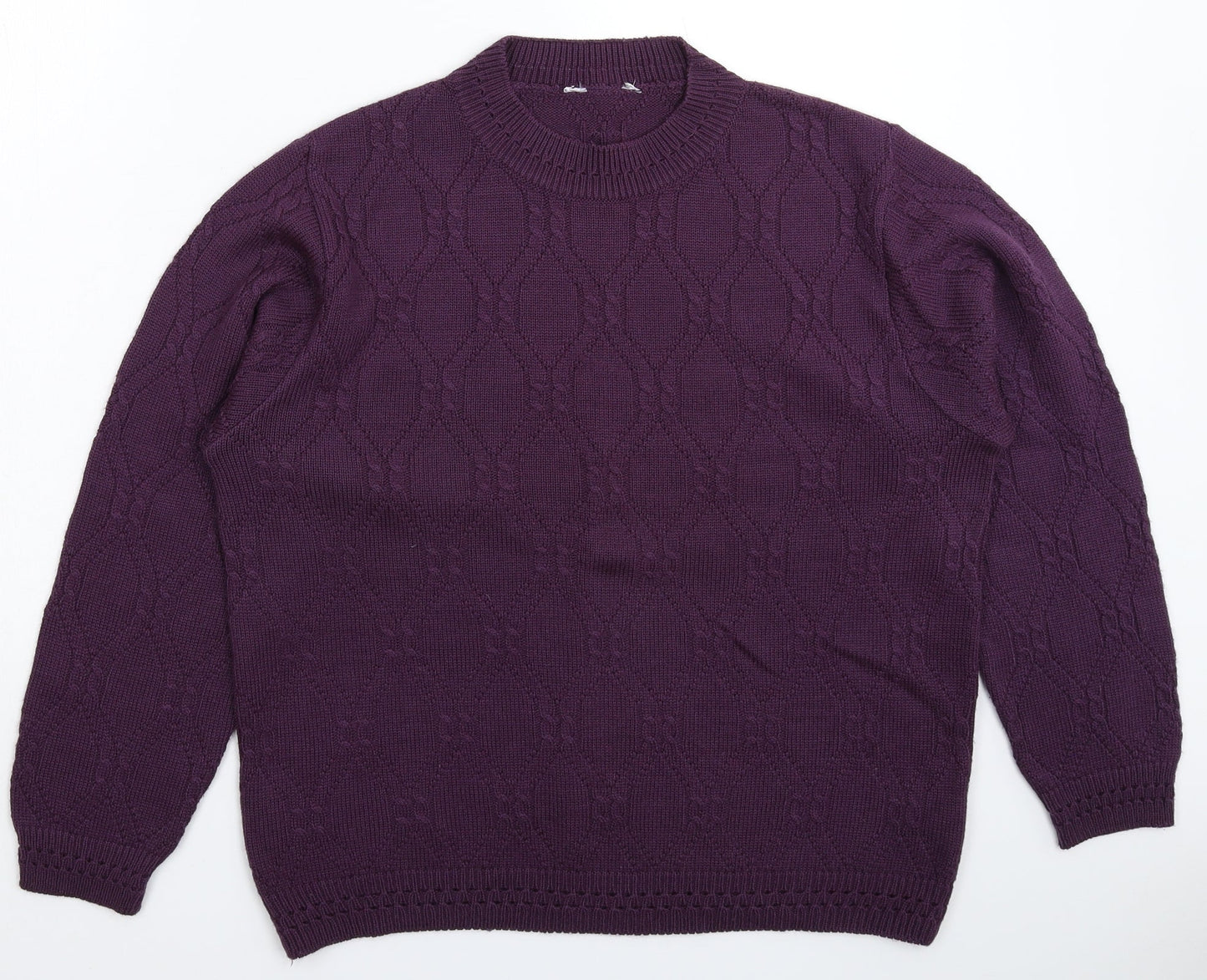 Happit Womens Purple  Knit Pullover Jumper Size 20
