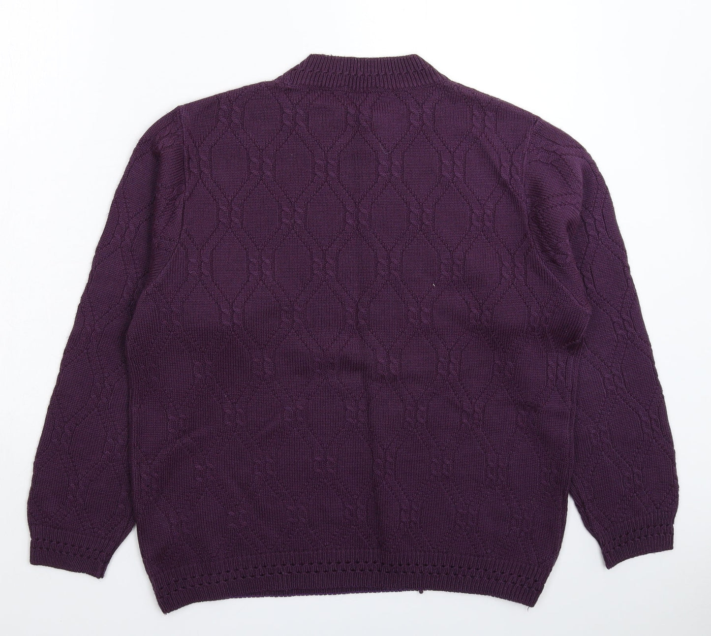 Happit Womens Purple  Knit Pullover Jumper Size 20