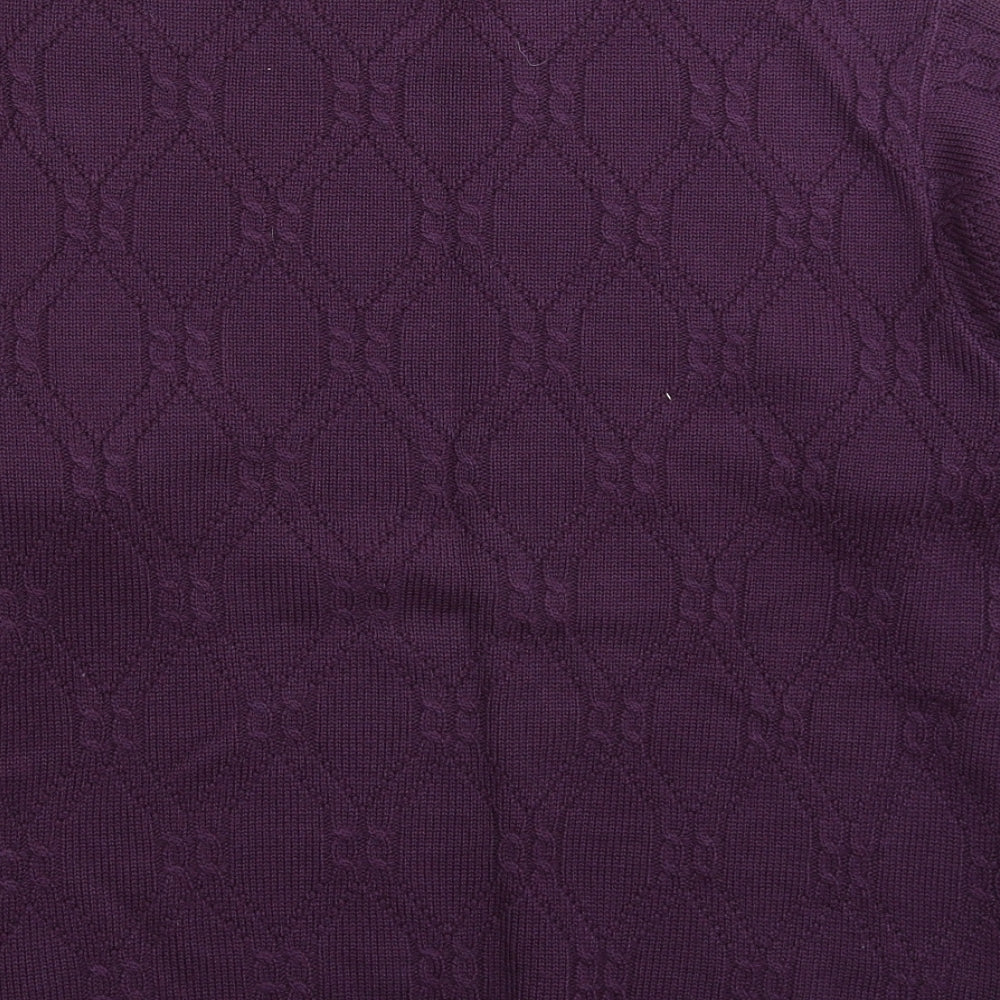 Happit Womens Purple  Knit Pullover Jumper Size 20