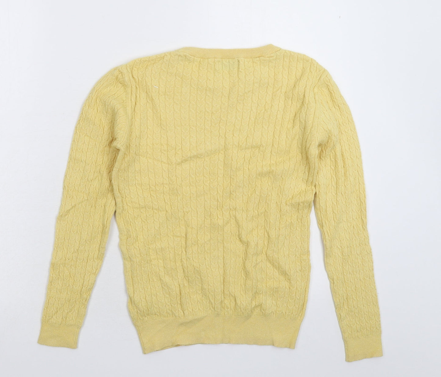 Papaya Womens Yellow  Knit Pullover Jumper Size 10