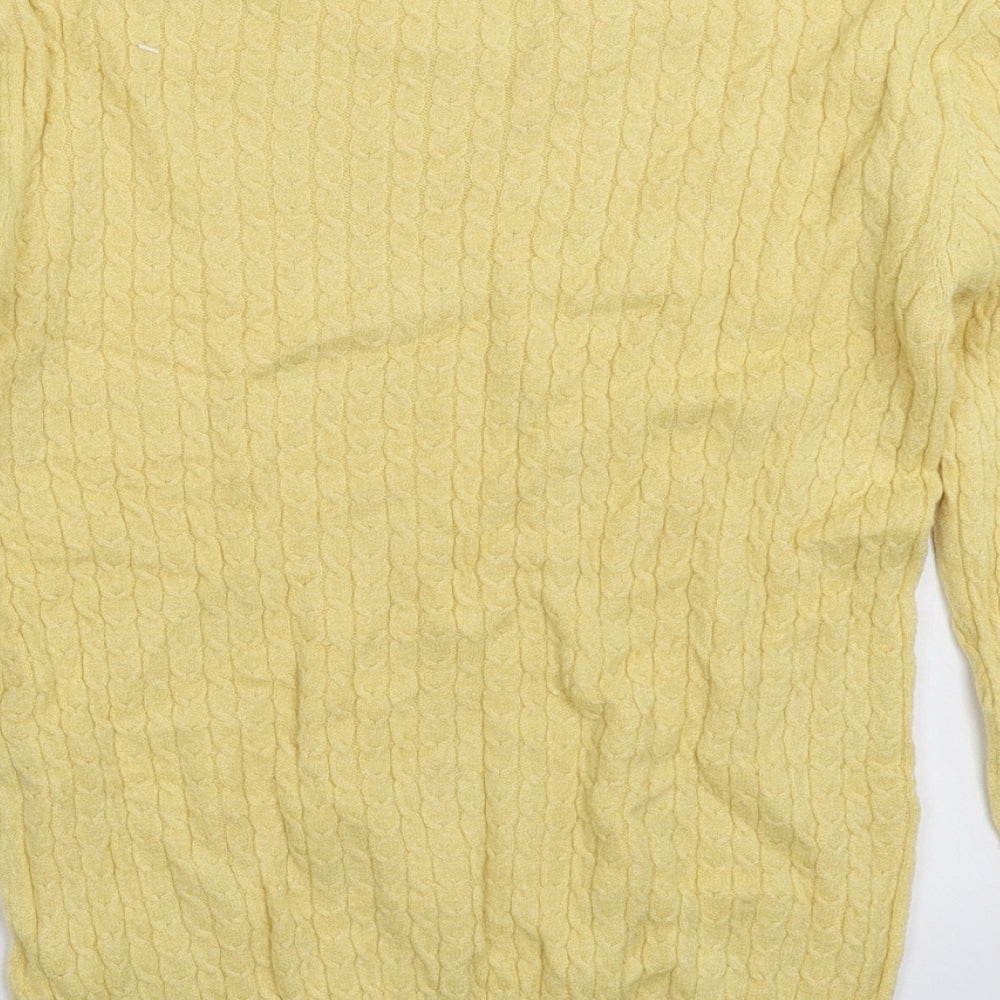 Papaya Womens Yellow  Knit Pullover Jumper Size 10